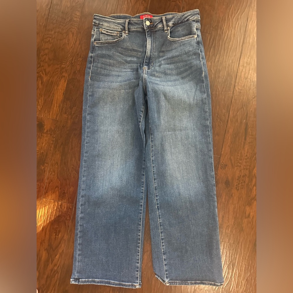 Guess Women's Straight Leg Jeans in Medium Blue Wash